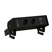 SUPRA Steckdoseneinheit schwarz 2x Typ 13 1x USB-A/C