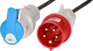 CEE câble adaptateur H07RN-F3G1.5 1.5m CEE16 5p / CEE16 3p IP44