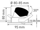 spot da incasso a LED ROUND 230 bianco 4000K 780lm 36°