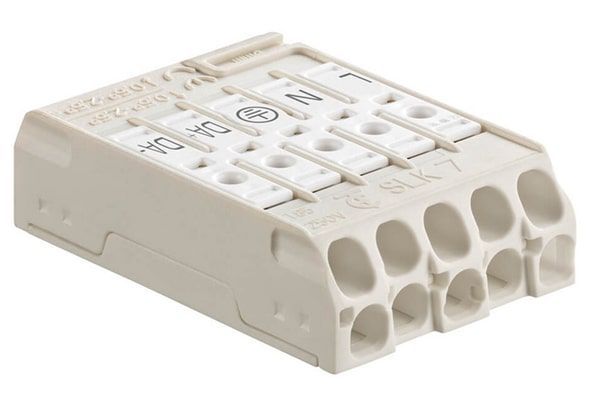 SLK7 Anschlussklemme 5-polig 0.5-2.5mm2 superflach weiss
