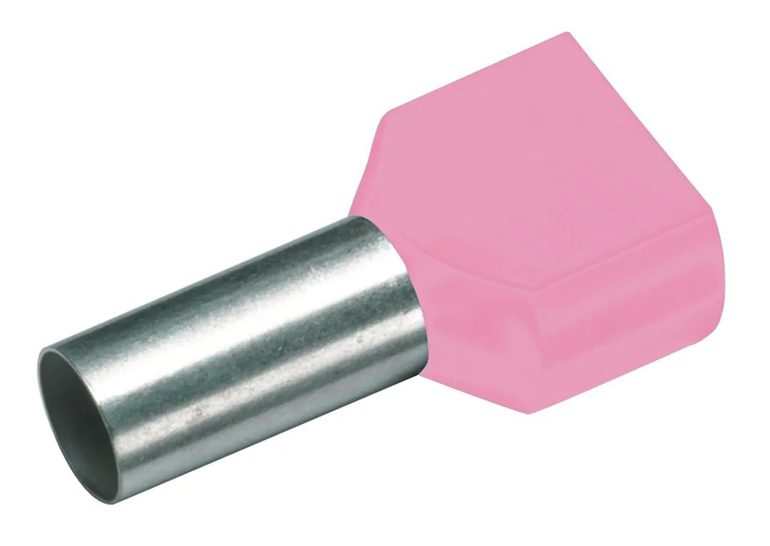 Isolierte Zwillings-Aderendhülse 2x 0.25mm² x 8mm violett