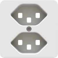 Central plate to wall socket 2x type 23 priamos white