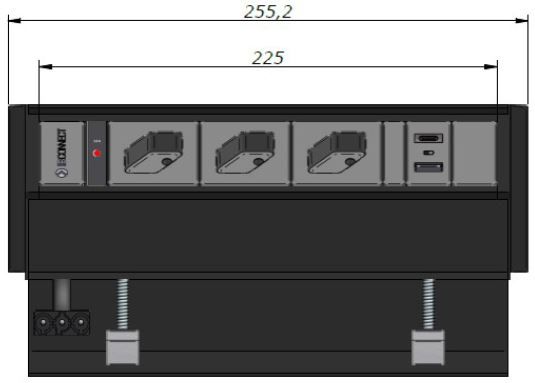 PRISMA bloc multiprise noir 3x type 13 1x USB-A/C