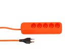 Steckdosenleiste Swiss Line 5x Typ 13 orange Magnet