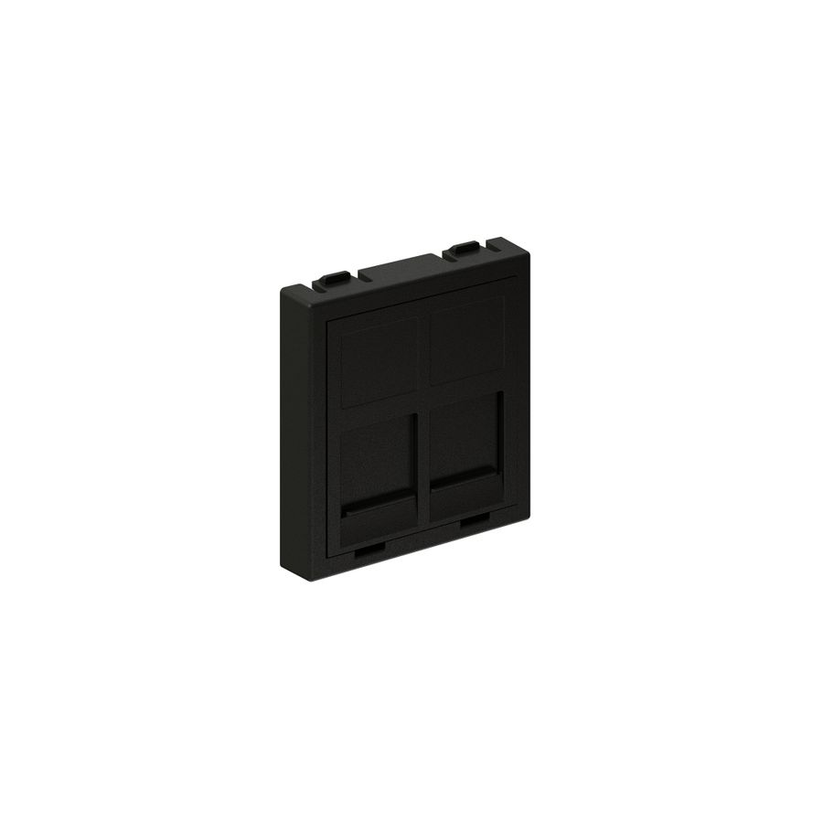 accessori multimediali 45x45 antracite copertura per 2x RJ45