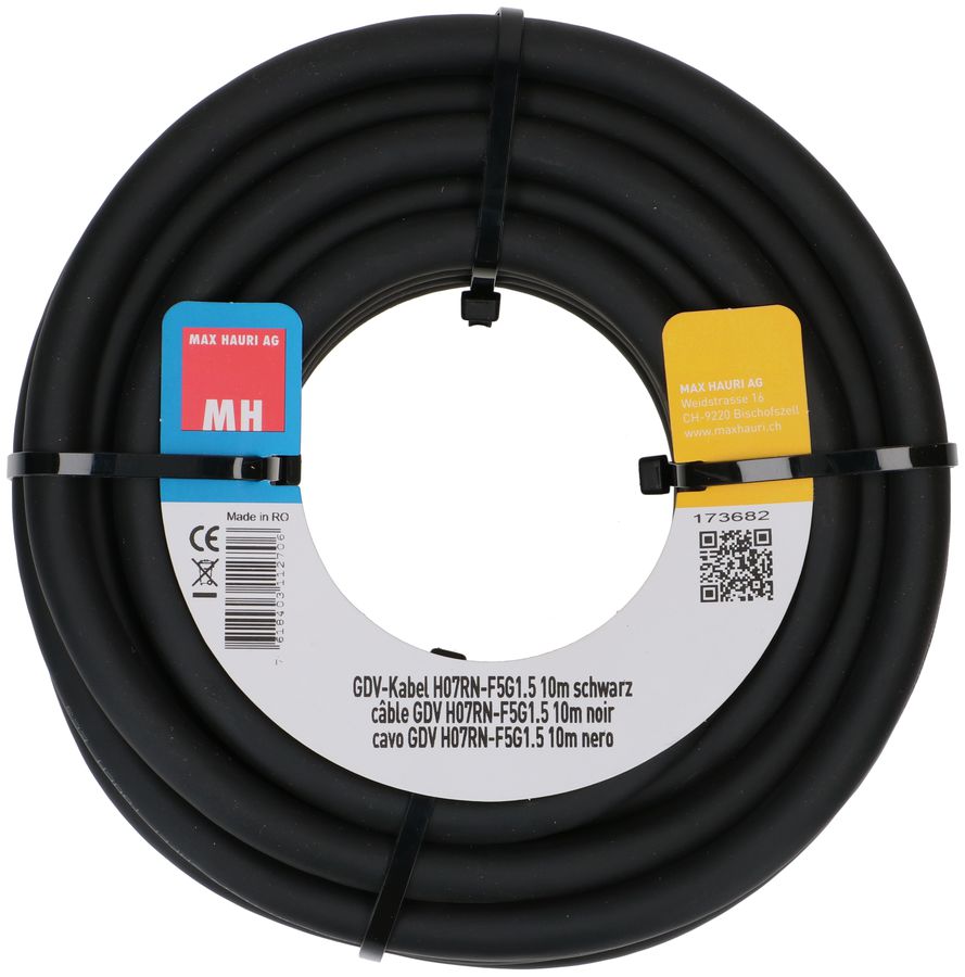 câble GDV H07RN-F5G1.5 10m noir