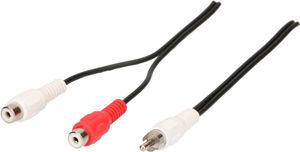Cinch-Audio-Y-Adapter-Kabel 0.2m schwarz