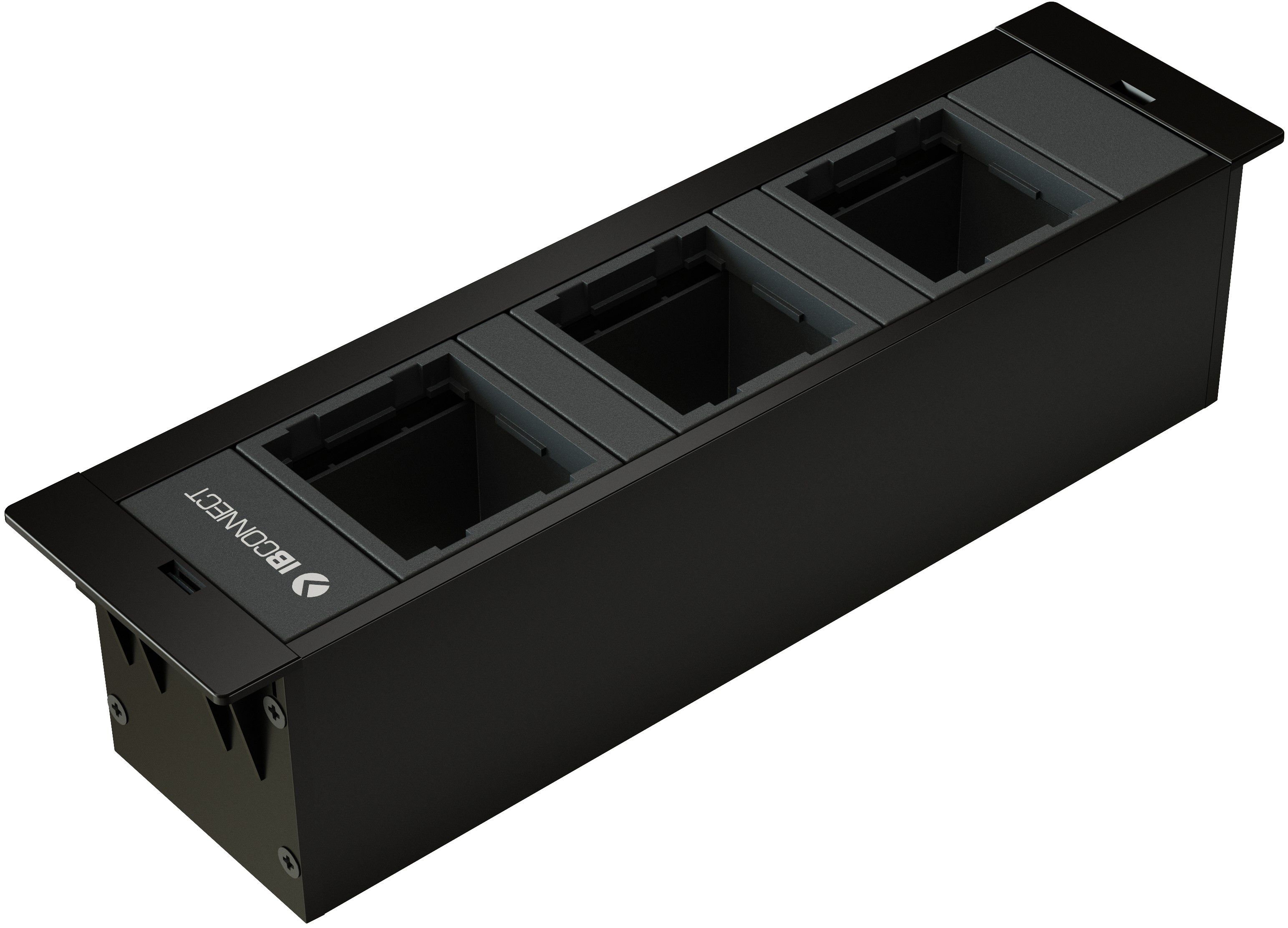 CUBOBOX presa multipla nero S 3 volte 3x modulo vuoto