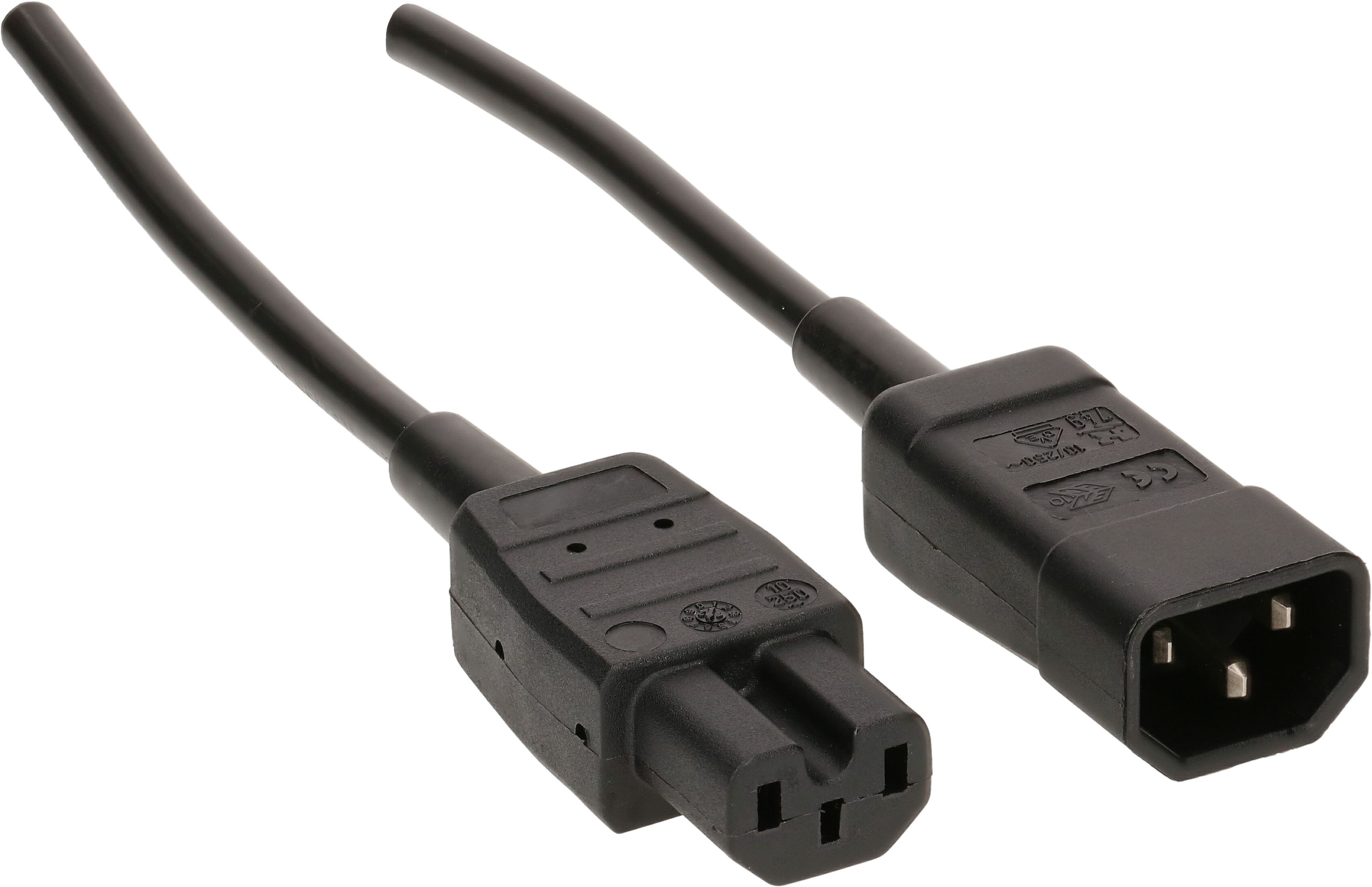 câble d'appareil TD H05VV-F3G1.0 2.5m noir C14/C15
