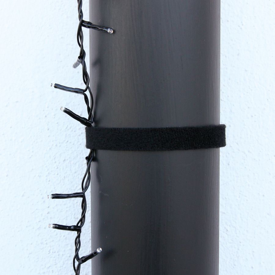 Doppelseitige Klettbandrolle 3m schwarz