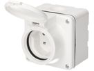 Steckdose 1x Typ 15 Gr.1x1 AP Mica Nass IP55 weiss