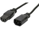 TD-Apparateverlängerung H05VV-F3G0.75 1.5m schwarz C14/C13