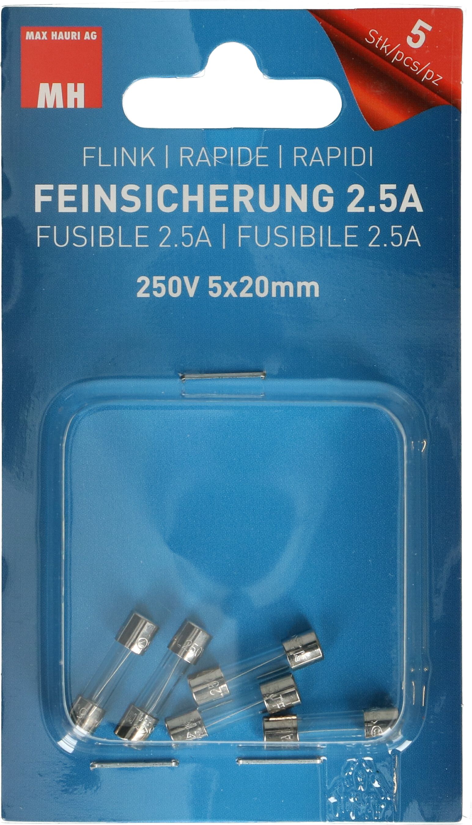 Fuse 5x20mm fast-acting 2.5A / 250V