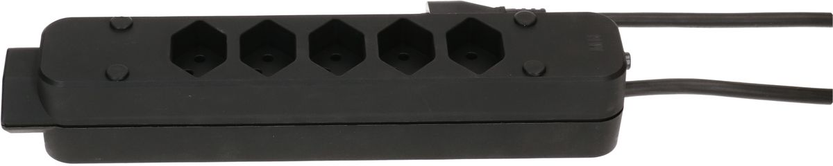 multiprise Swiss Line 5+1x type 13 noir 3m