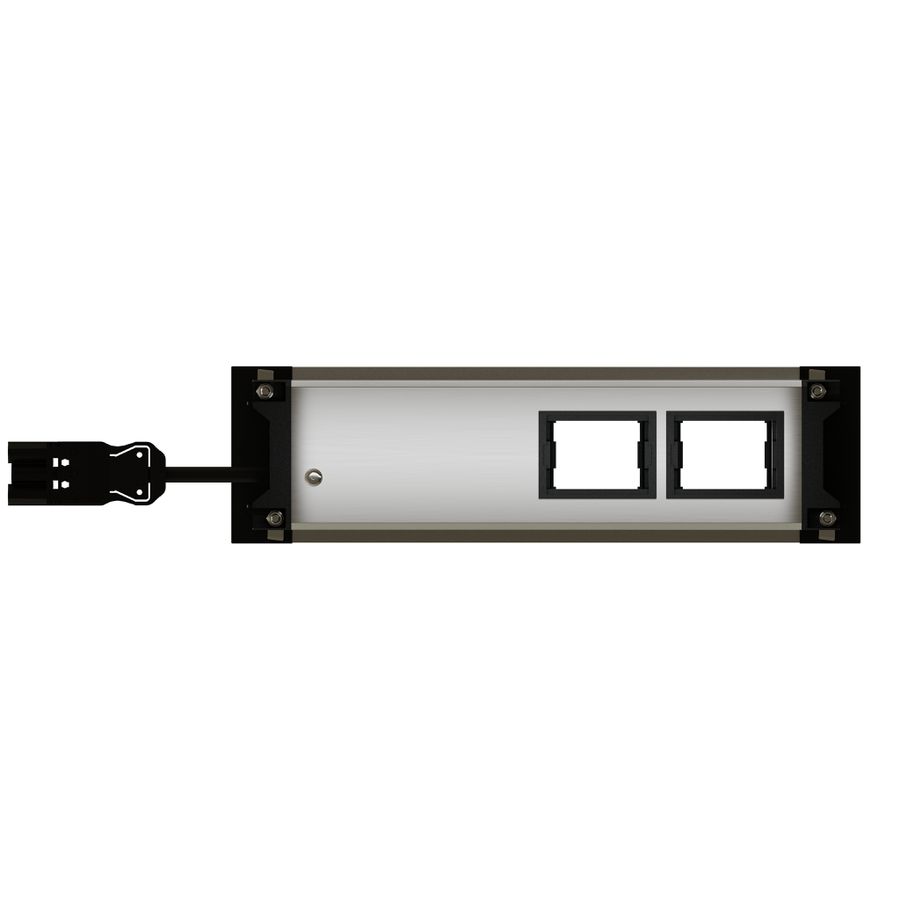 INTRO2.0 bloc multiprise anodisé 1x type 13 1x USB-C 60W 2x vide