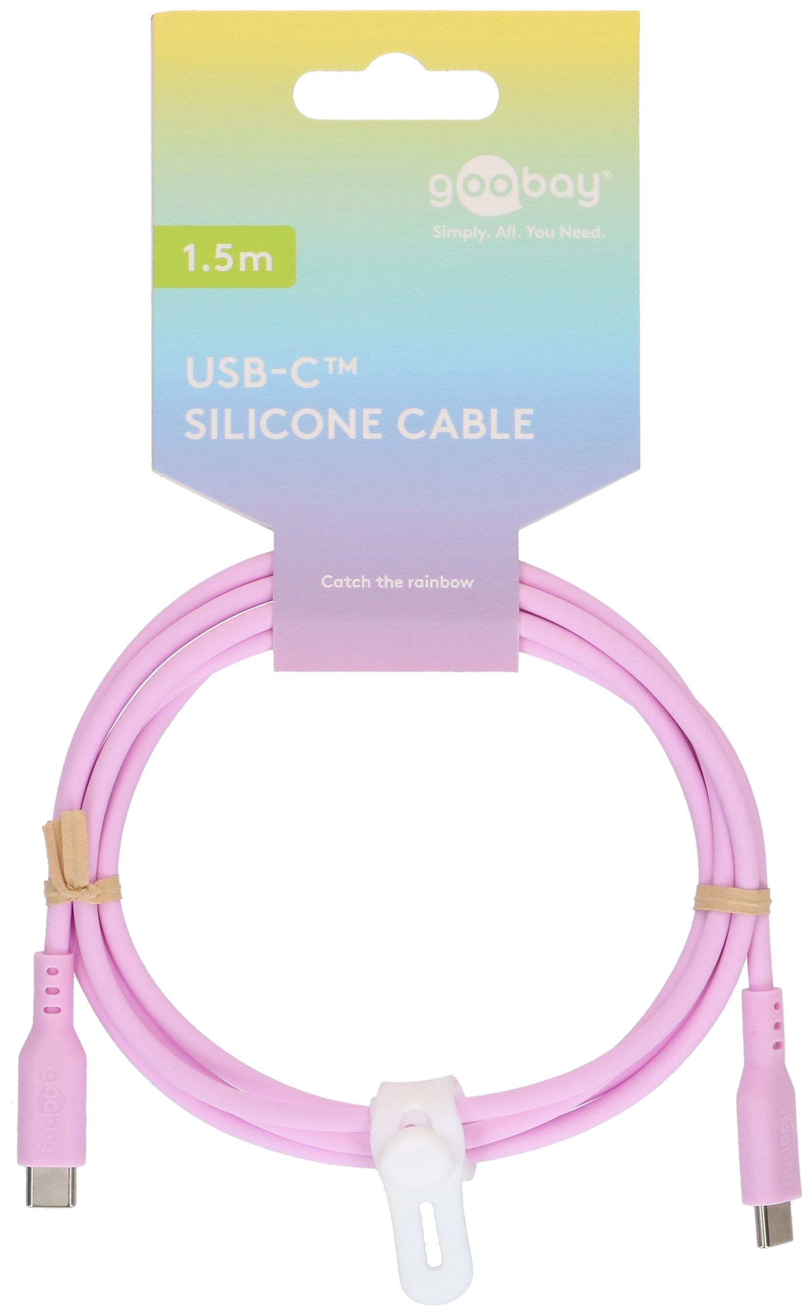 Ladekabel USB-C Silikon 1.5m pink