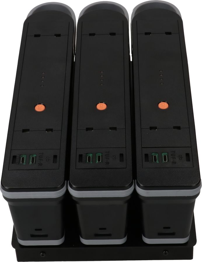 LIBERTY QIKPAC Bundle nero Charger Base e 3 pile con 2x USB-C 75W