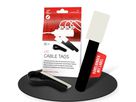 LTC Cable Tags fascette con etichetta nero / 30 pezzi