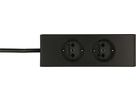 USM ALU-Steckdosenleiste 2x Schuko schwarz 4m