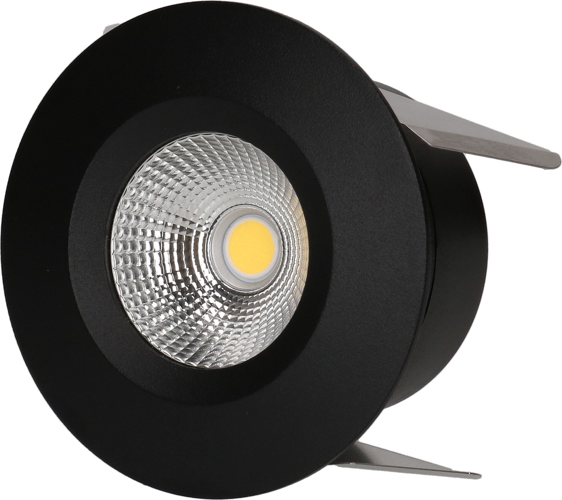 LED-Einbauspot WOODY Ø68 schwarz matt 3000K 660lm 60°