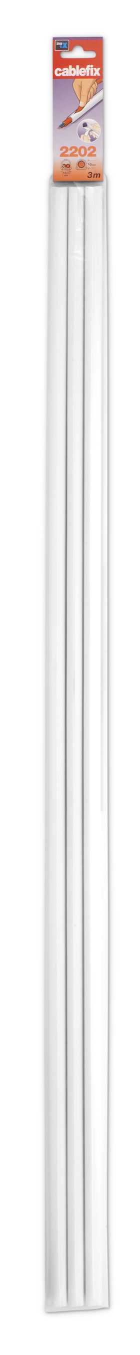 Goulotte 10mm blanc auto-adhésif 1m 3 pcs.