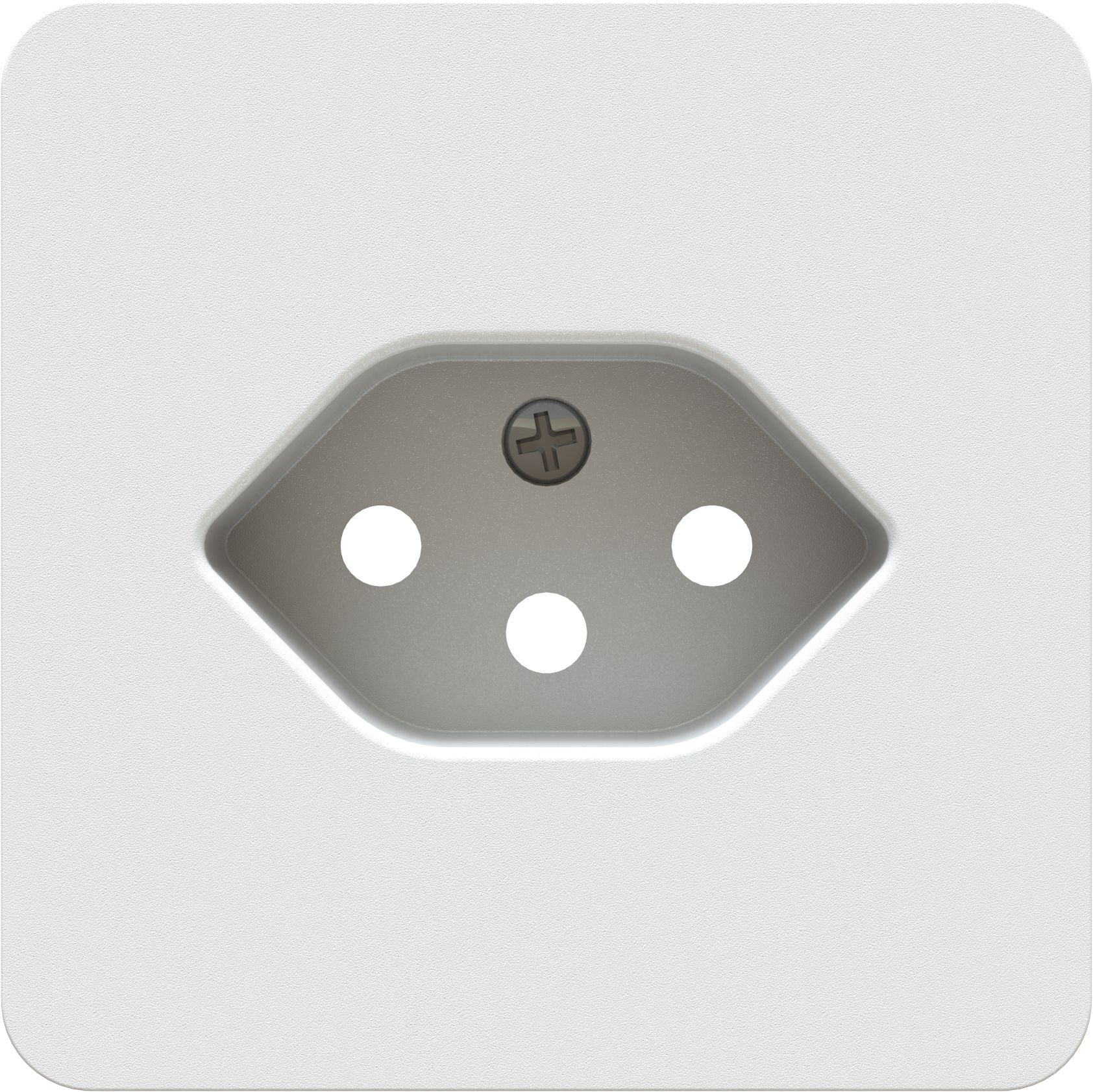Central plate to wall socket 1x type 13 priamos white