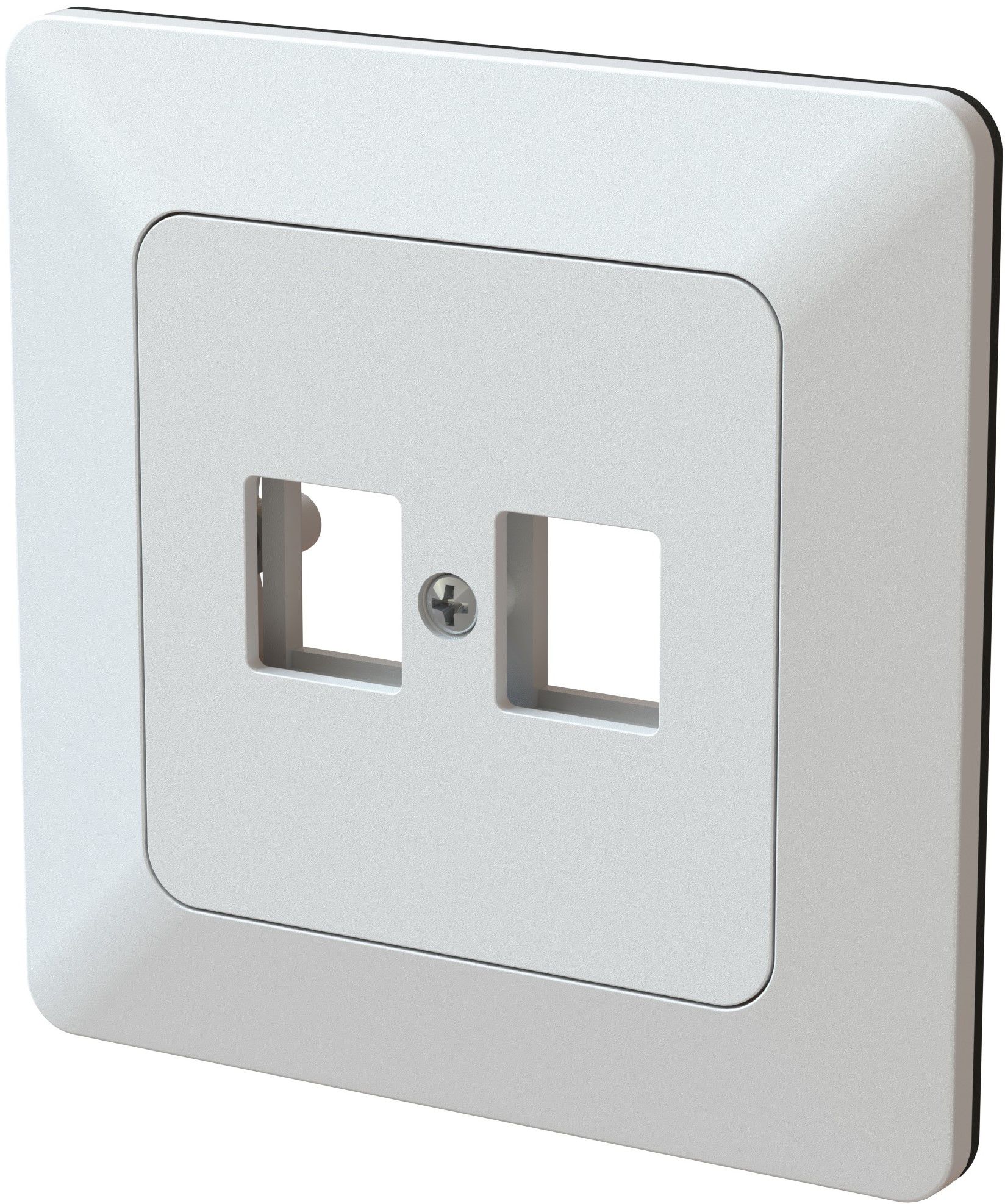 presa di rete 2x porta Keystone per RJ45 INC priamos bianco