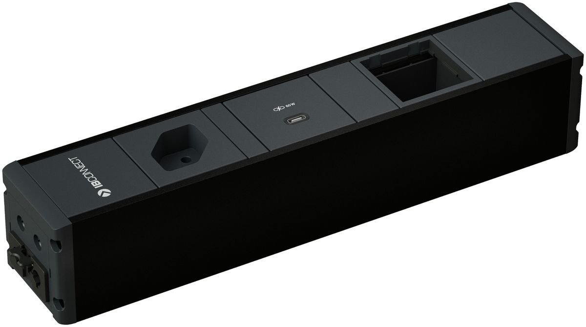 CUBO Steckdoseneinheit sw 1x Typ 13 1x USB-C 60W 1x Leer Magnet