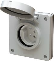 Steckdose 1x Typ 15 UP exo IP55 lichtgrau