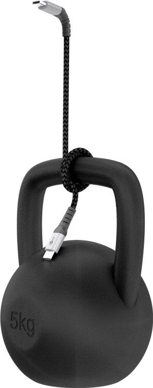 Câble USB-C textile fiches métallique extra-robuste 2m noir