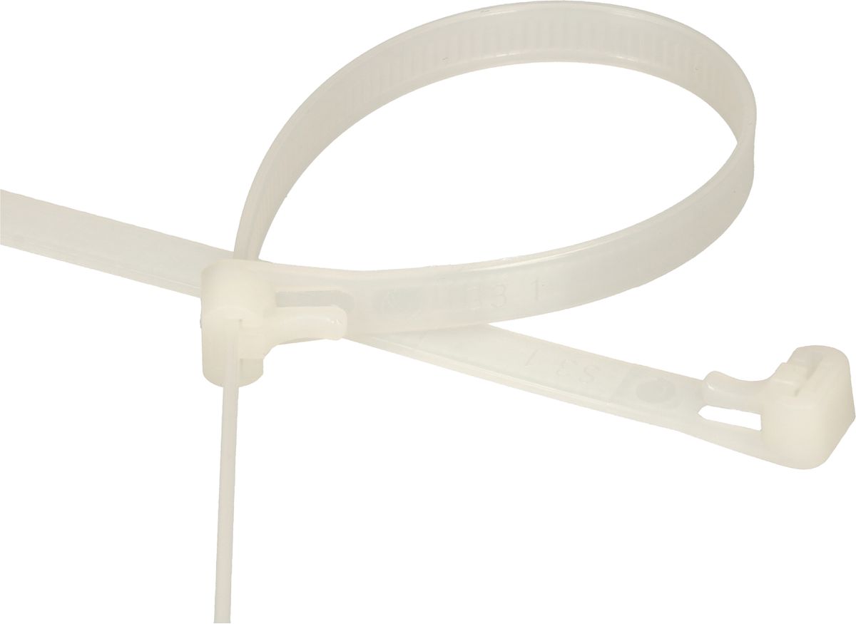 attache câbles redissolvable 7.5x300mm blanc / 20 pièces