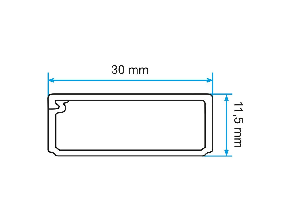 Kabelkanal 30x11,5mm weiss 2m