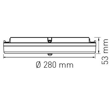 Deckenleuchte FLAT CCT 28 NOT PIR 13/18W 1430/1980lm