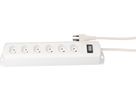 multiprise Prime Line 6x type 13 blanc interrupteur aimant 3m
