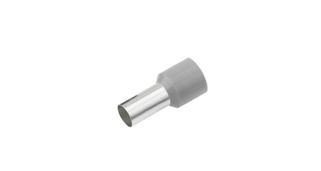 Cosse tubulaire à sertir isolée 2.5mm²/18mm gris DIN 46228