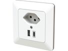piccola combinazione tipo 13 / USB-A+C 18W INC priamos bianco