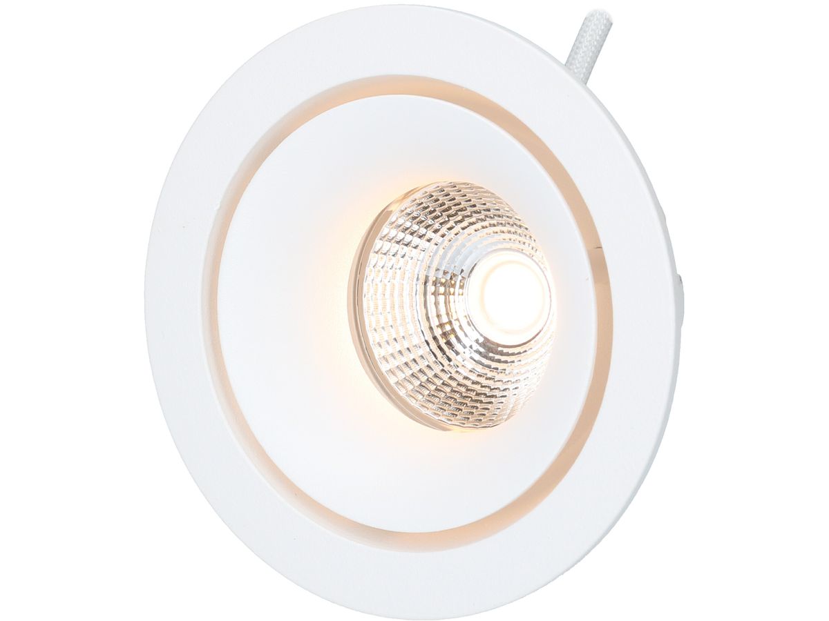 LED-Einbauspot "MOON" weiss, 3000K, 650lm, 36°