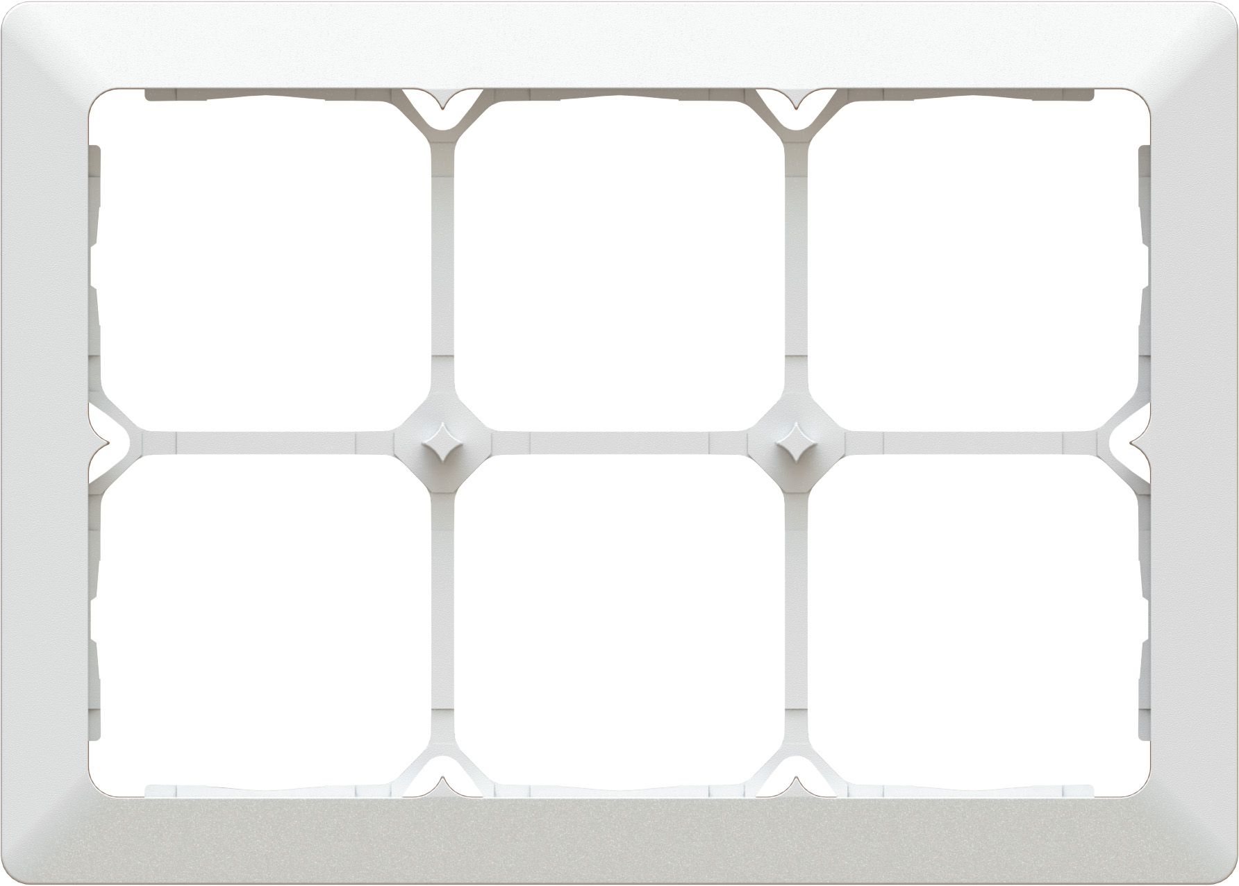 cadre de recouvrement ta.3x2 ENC +profil décoratif priamos blanc