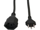 TD-Verlängerung H05VV-F3G1.5 2m schwarz Typ 23 / Typ 23