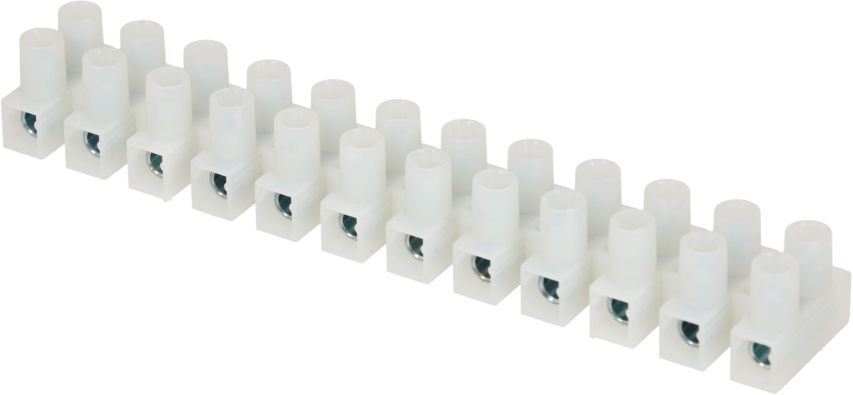 barrette de bornes 0.5-10mm2 12 pôles transparent / 2 pièces