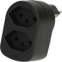 multi adaptateur ADAPT 2x type 13 noir rotatif Green+Fair