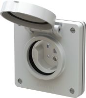 prise 1x type 25 ENC exo IP55 gris clair