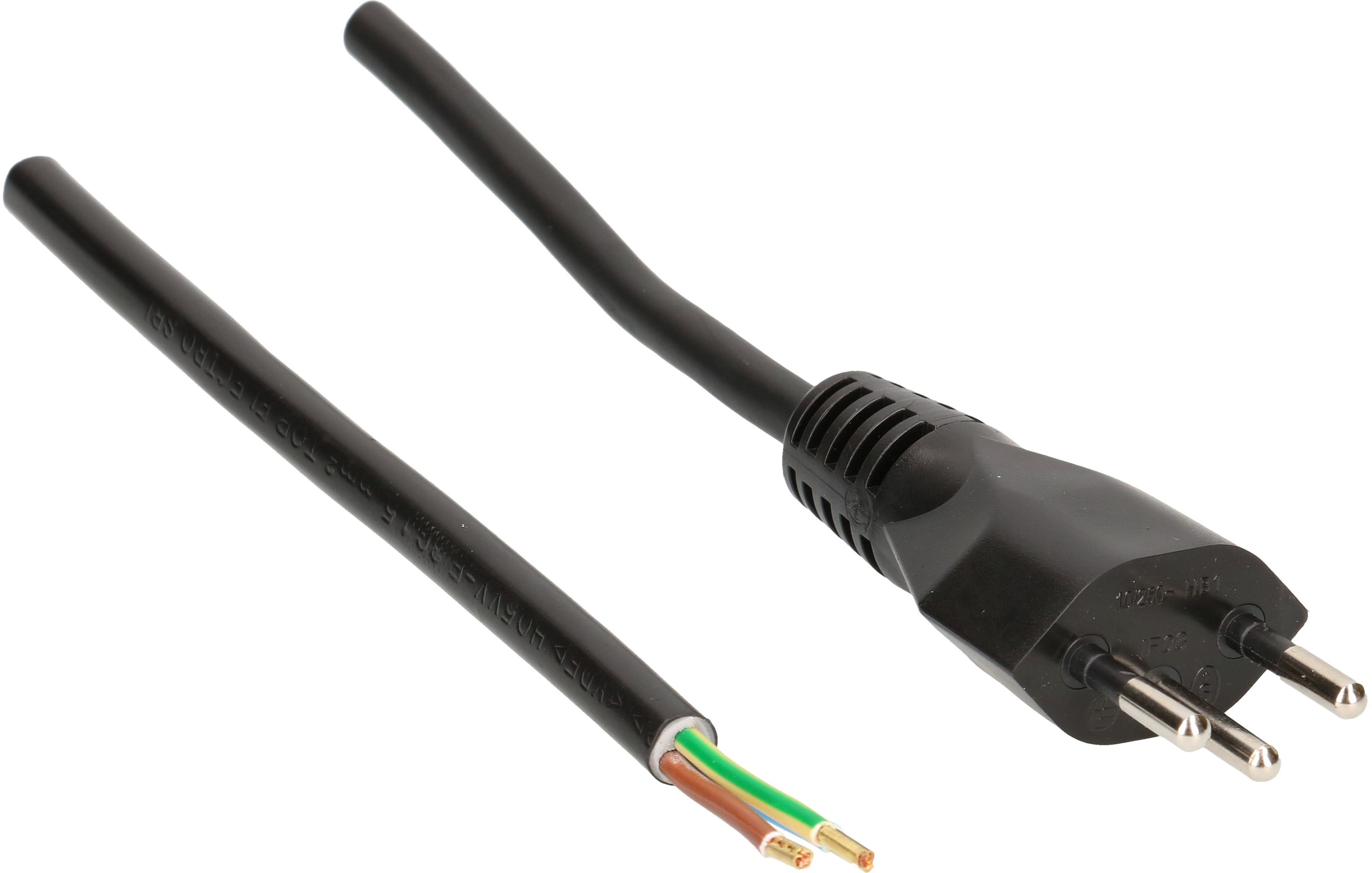 GD-Netzkabel H05RR-F3G1.0 2m schwarz Typ 12