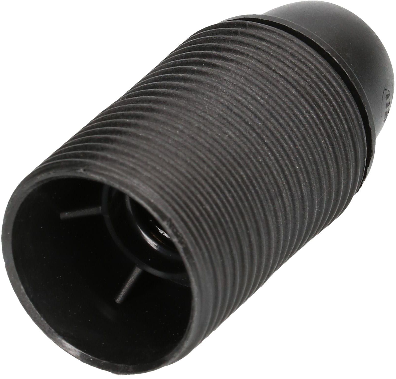 Portalampada-E14 tubo filettato M10x1 nero