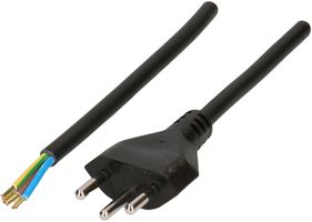 TD câble secteur H05VV-F3G1.5 2m noir type 12