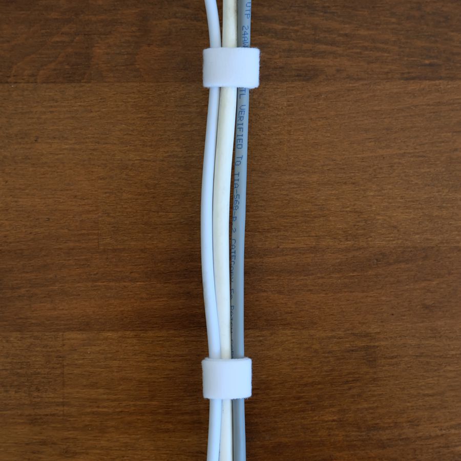 rouleau de velcro double face 3m blanc