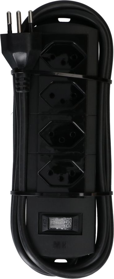 Steckdosenleiste Prime Line 4x Typ 13 schwarz Schalter 3m
