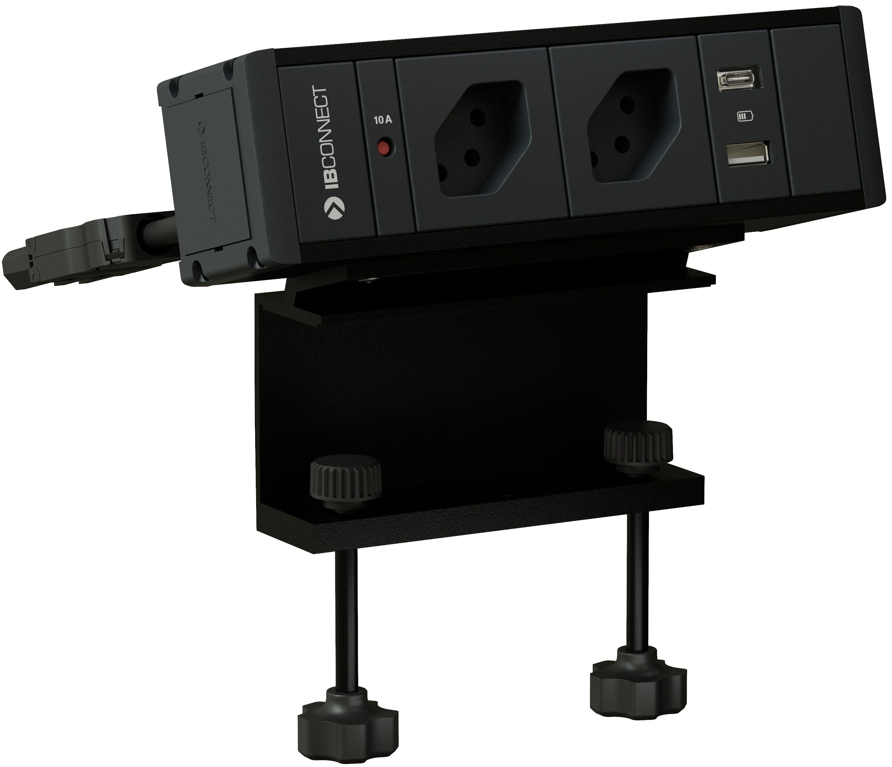 CUBO T Steckdoseneinheit schwarz 2x Typ 13 1x USB-A/C