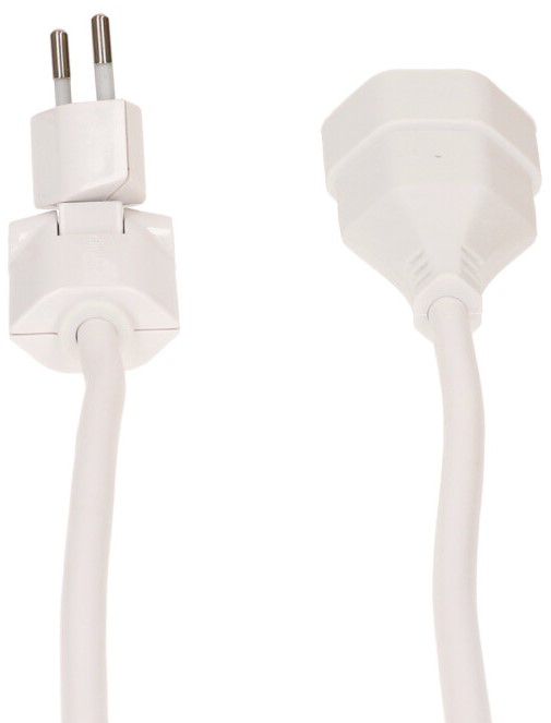 Rallonge TD H05VV-F3G1.5 10m blanc clip-clap type 12/type 13