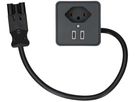 Möbelanbau-Steckdose 1x Typ 13 USB C+C anthrazit 0.5m AC166